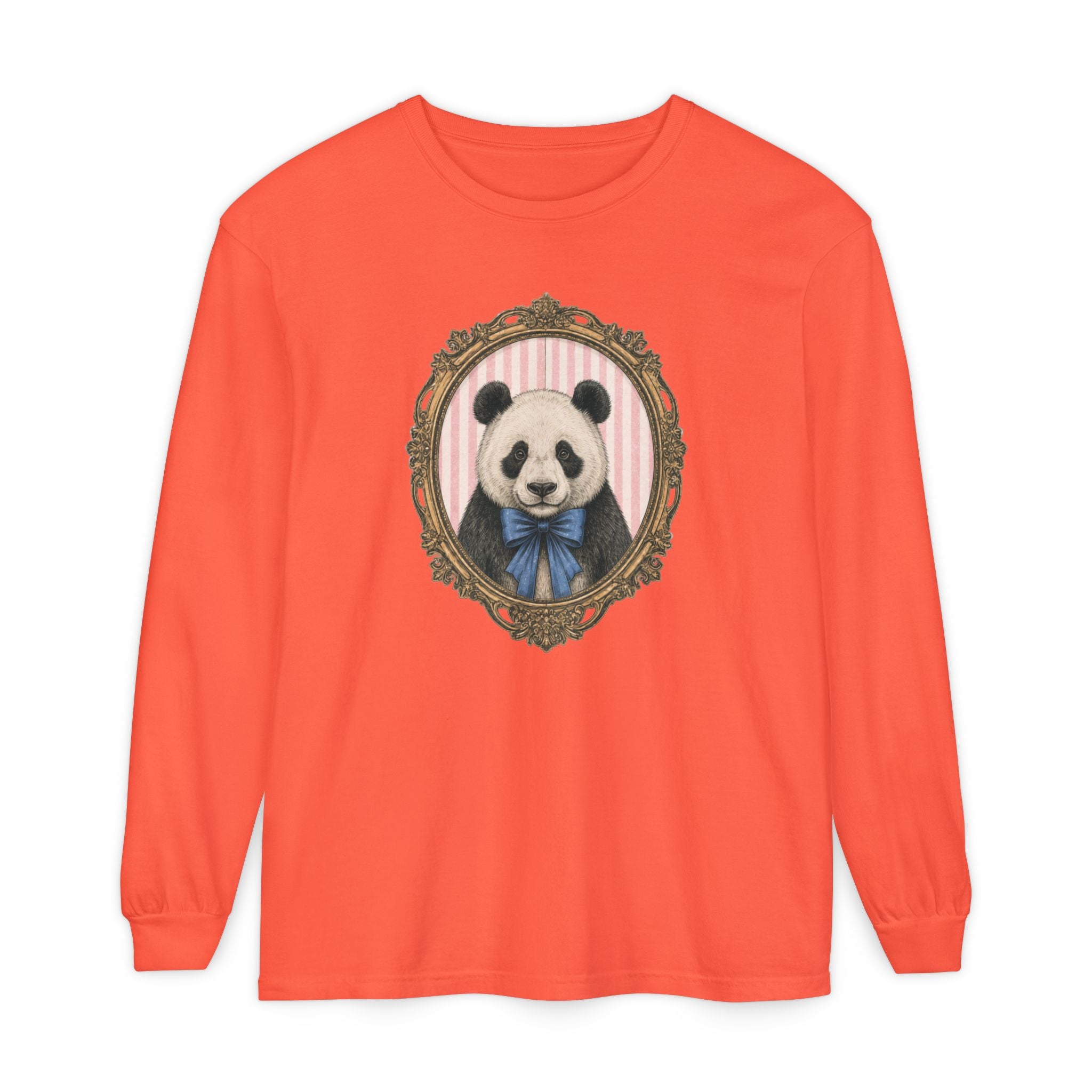 Victorian Portrait Panda Long Sleeve Shirt | Cute Animal Illustration