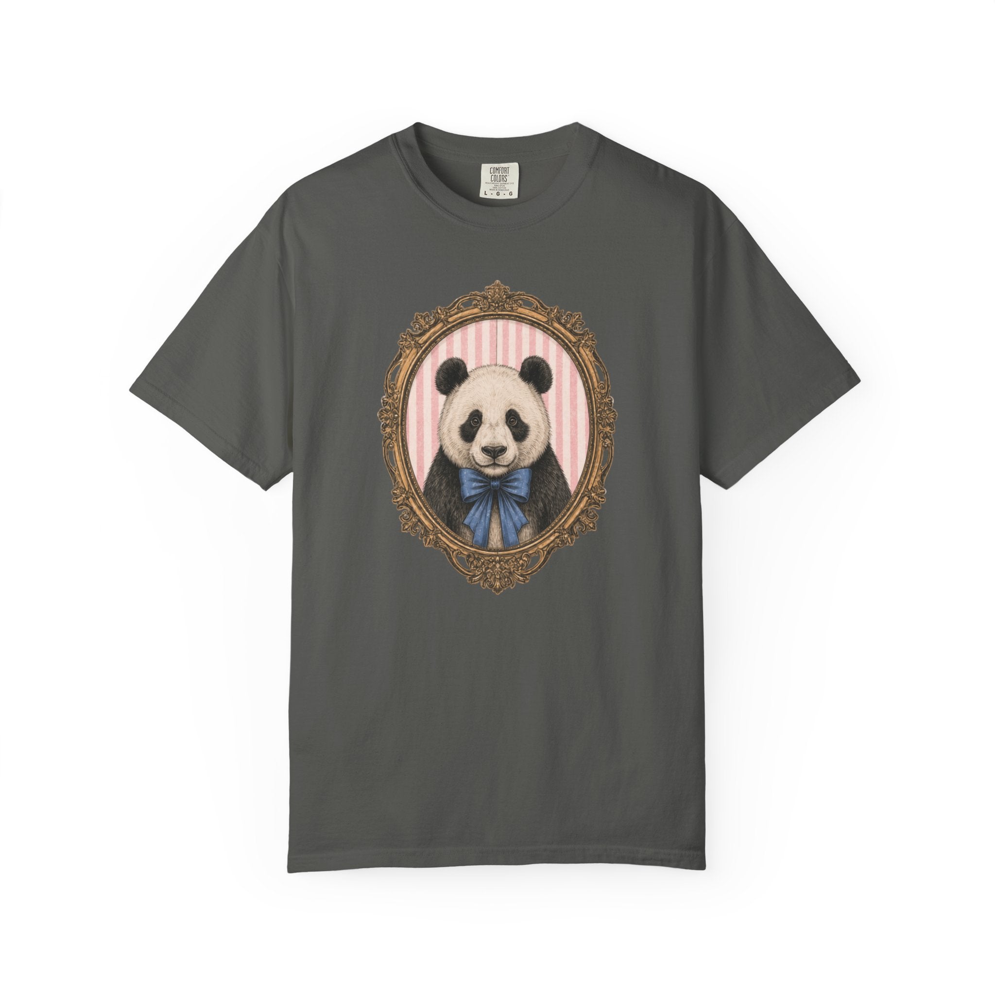Victorian Panda Portrait T-shirt | Framed Panda Illustration