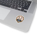 Victorian Panda Portrait Kiss-Cut Sticker | Cute Animal Illustration