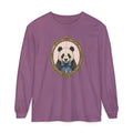 Victorian Portrait Panda Long Sleeve Tee | Mint framed panda illustration