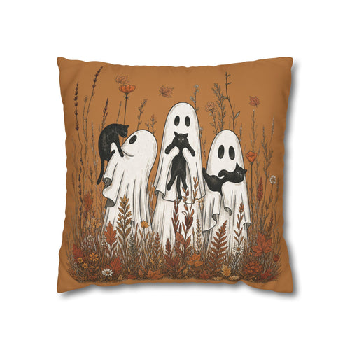 Autumn Ghost Trio Decorative Pillow - Halloween Fall Throw Pillowcase