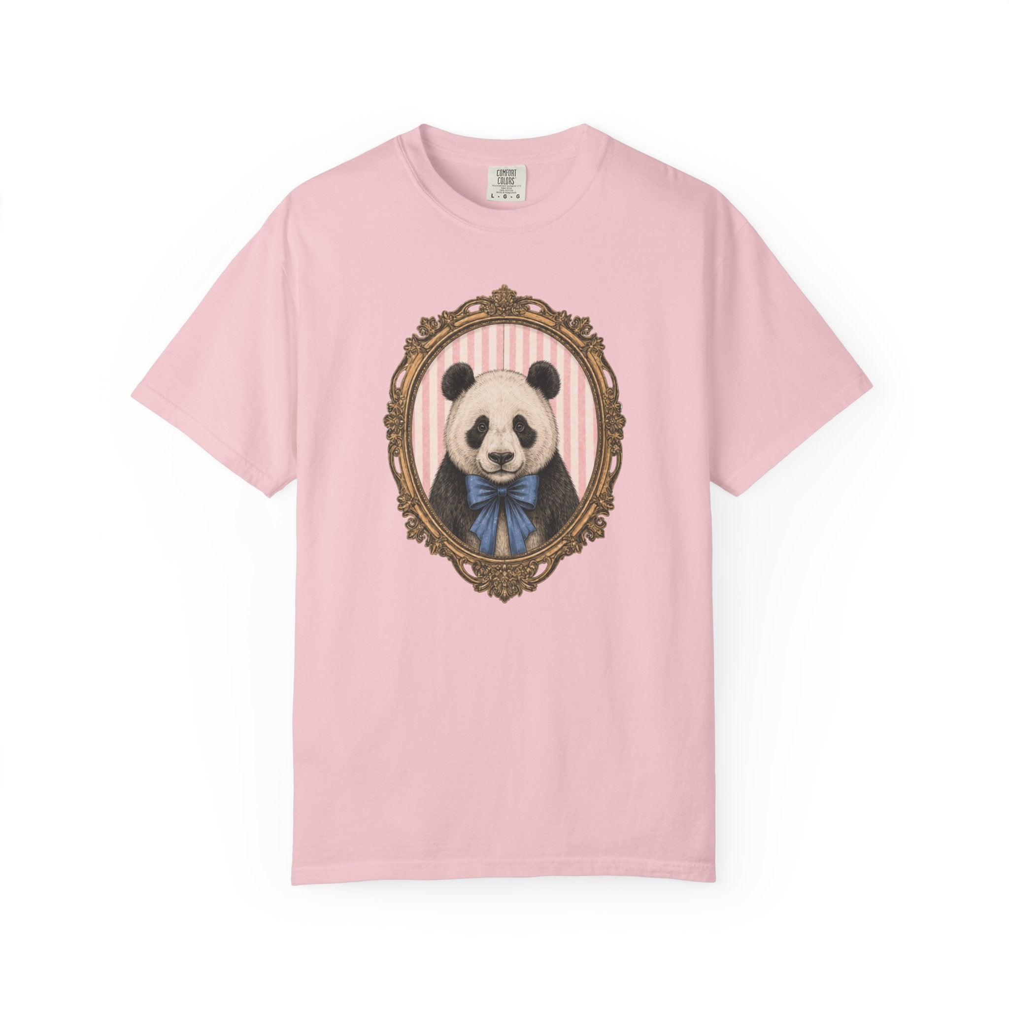 Victorian Panda Portrait T-shirt | Framed Panda Illustration
