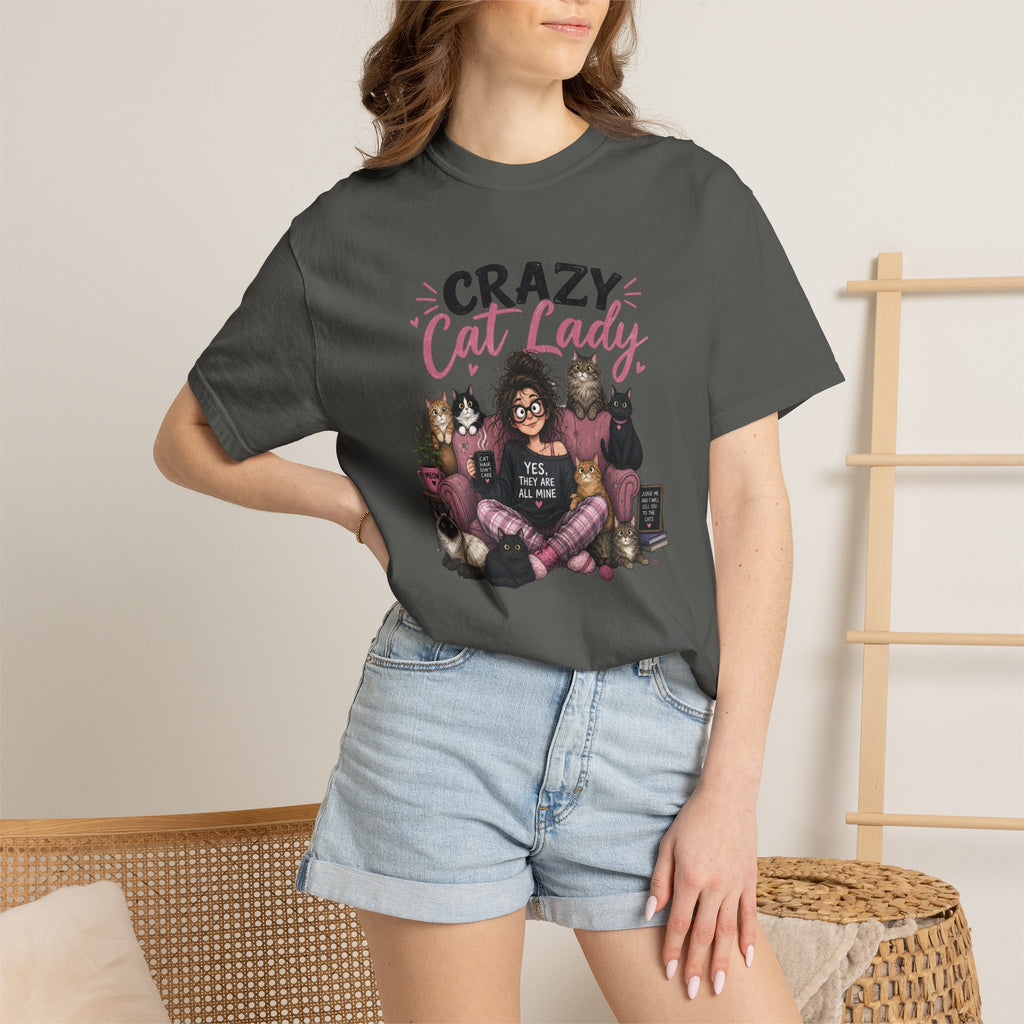 Crazy Cat Lady T-Shirt | Cat Lover Illustration, Cats and Cozy Vibes