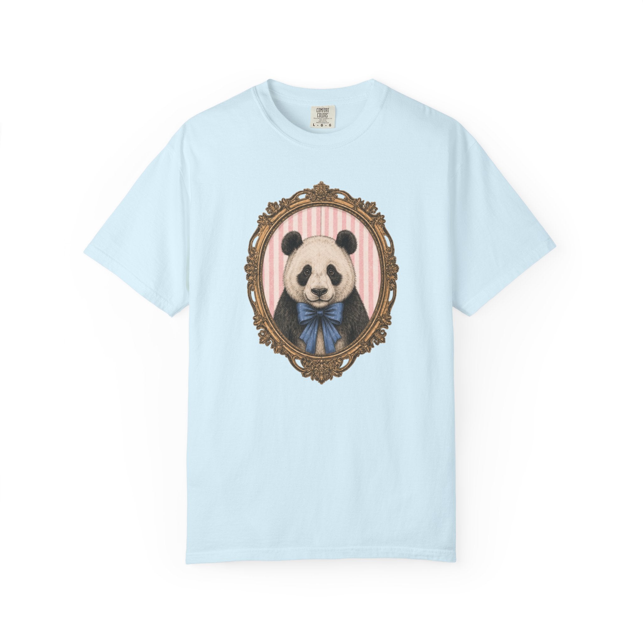 Victorian Panda Portrait T-shirt | Framed Panda Illustration