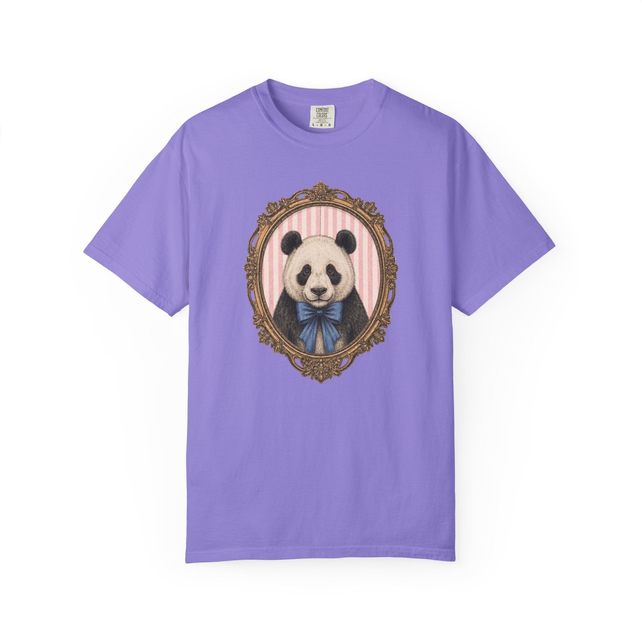 Victorian Panda Portrait T-shirt | Framed Panda Illustration