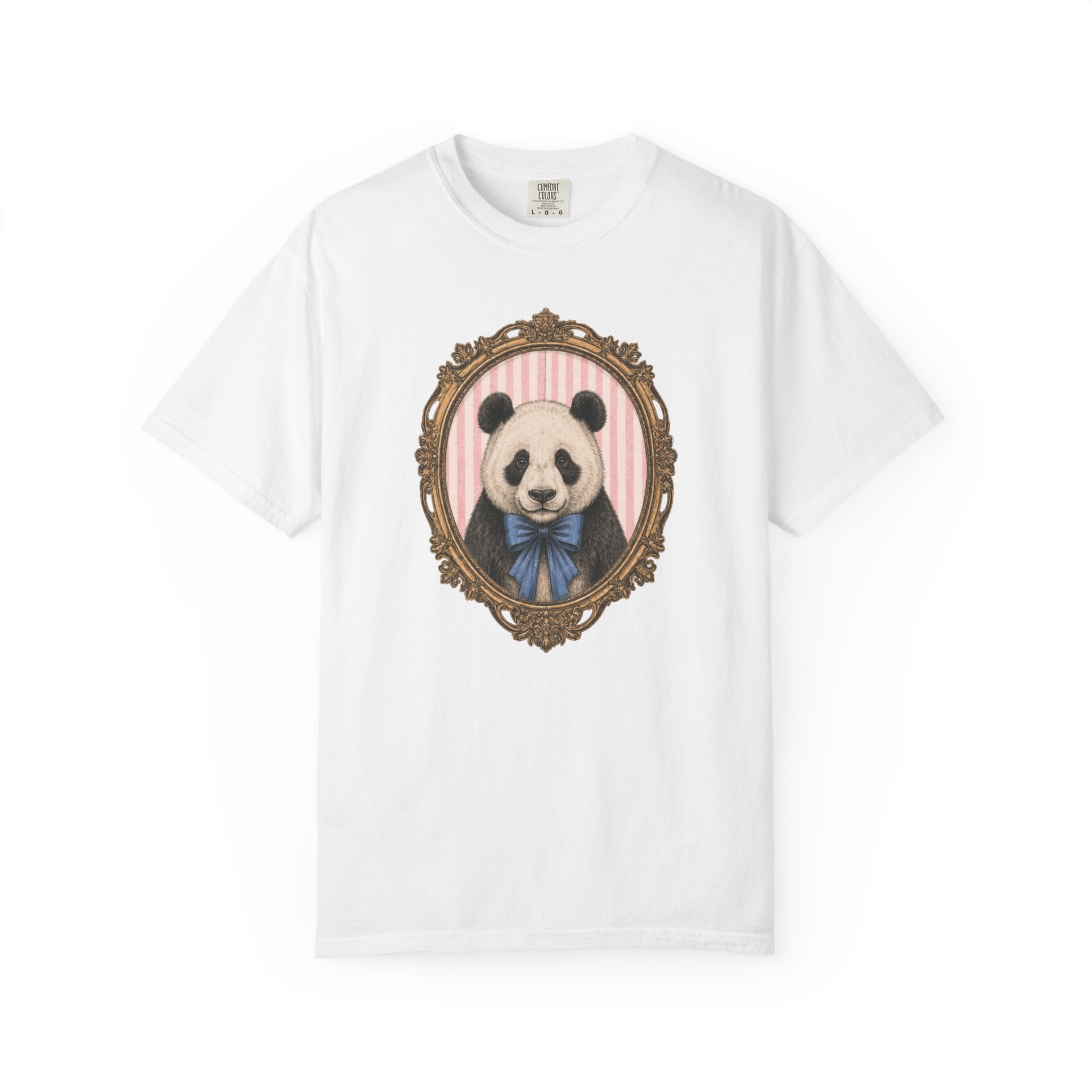 Victorian Panda Portrait T-shirt | Framed Panda Illustration