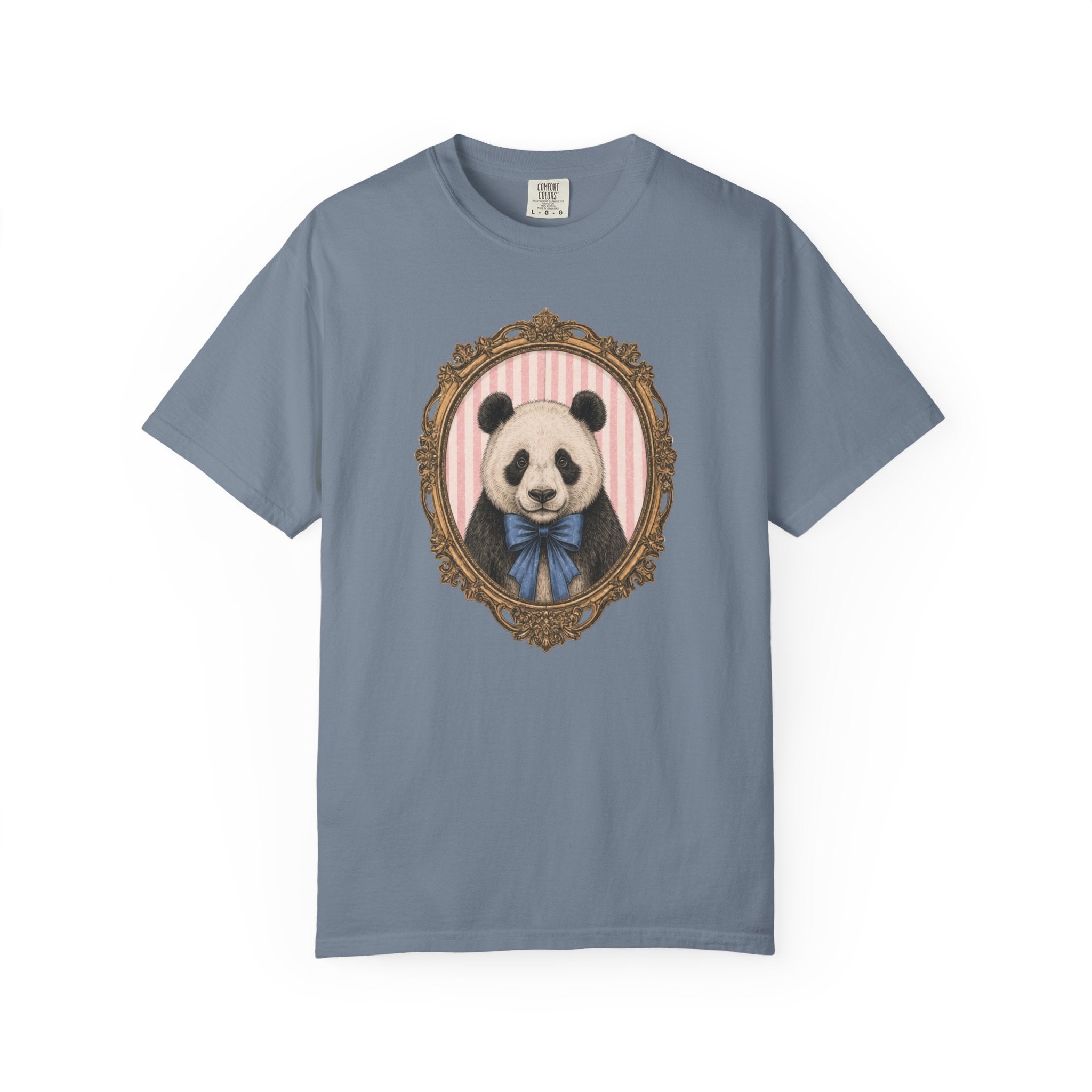 Victorian Panda Portrait T-shirt | Framed Panda Illustration