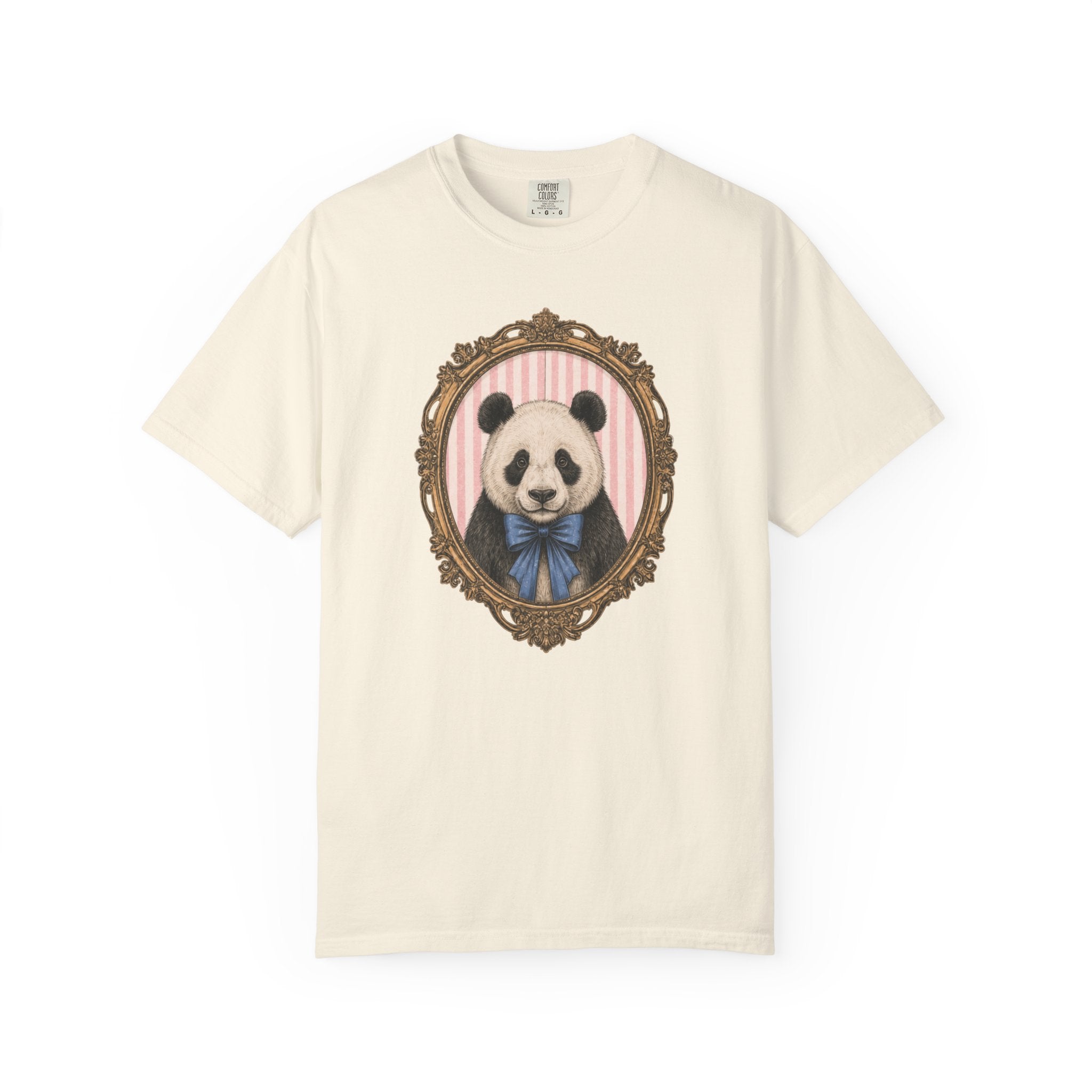 Victorian Panda Portrait T-shirt | Framed Panda Illustration