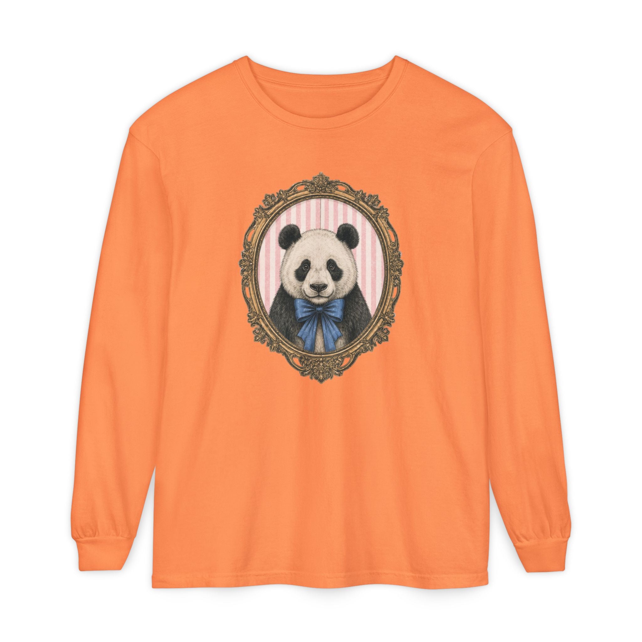 Victorian Portrait Panda Long Sleeve Shirt | Cute Animal Illustration