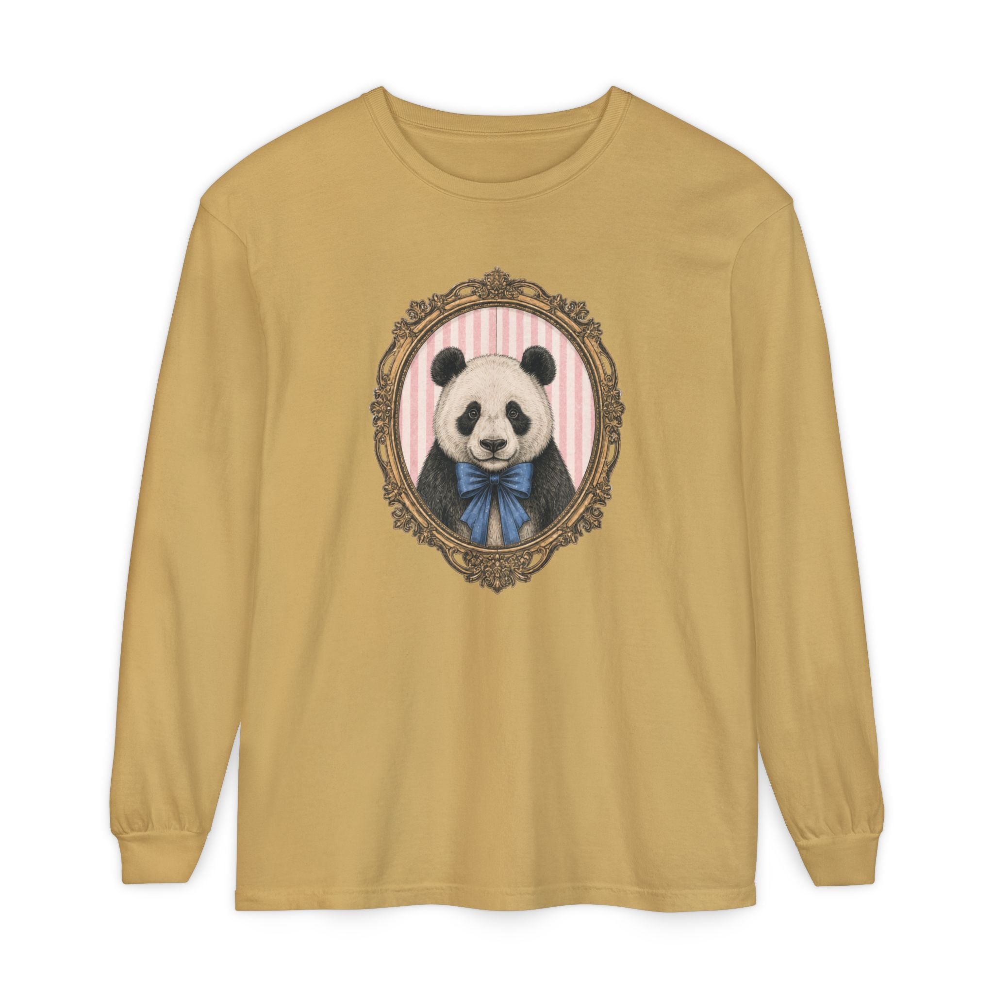 Victorian Portrait Panda Long Sleeve Shirt | Cute Animal Illustration