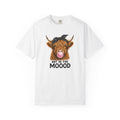 Highland Cow Bubblegum 'Not in the Moood' T-Shirt | Funny Cow Graphic Tee