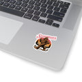 Sassysquatch sticker | kiss-cut Sasquatch Bigfoot decal, retro sunset design