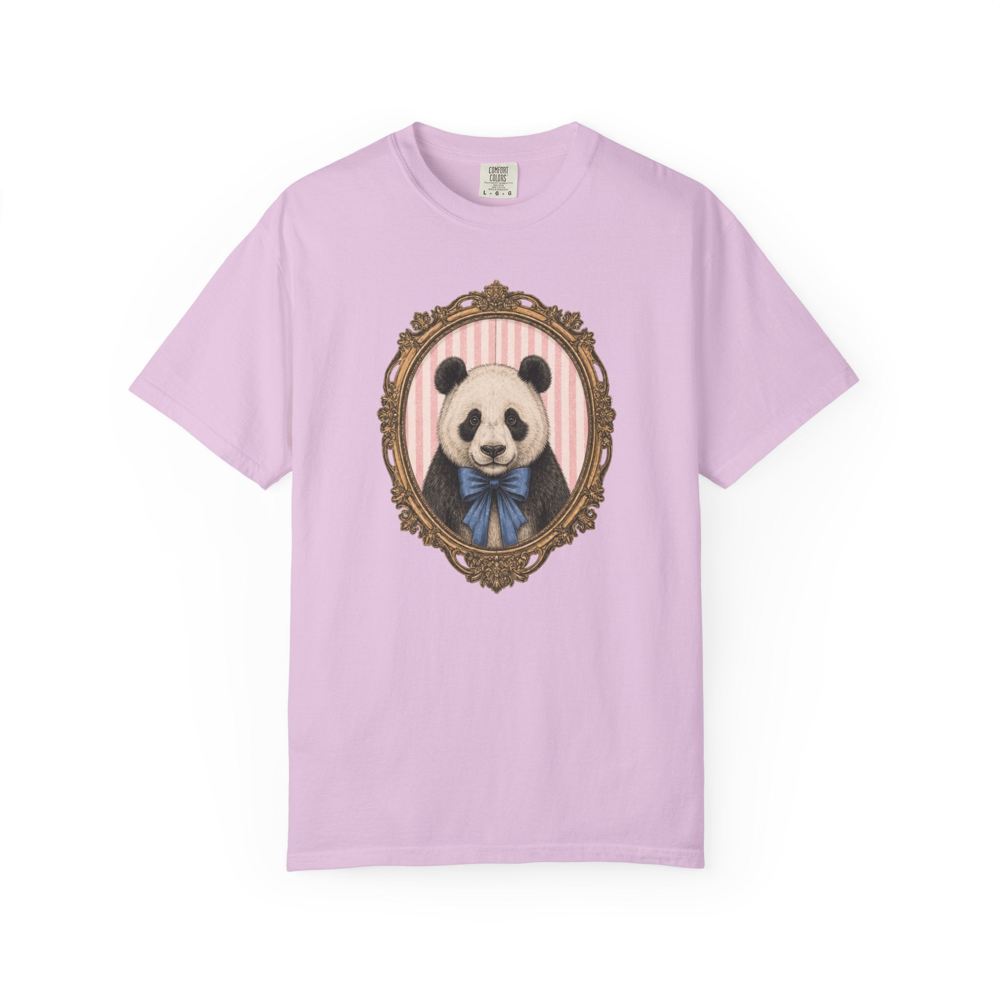 Victorian Panda Portrait T-shirt | Framed Panda Illustration