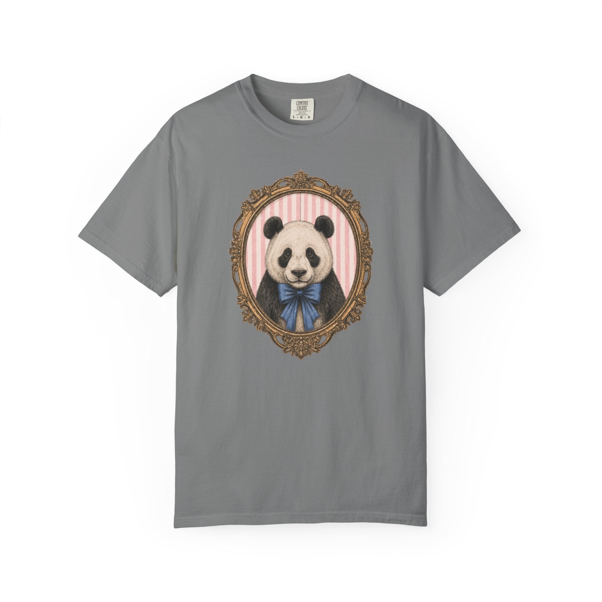 Victorian Panda Portrait T-shirt | Framed Panda Illustration