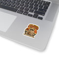 But First Coffee cat sticker Kiss-Cut vinyl sticker | retro cat, iced coffee, catnip
