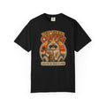 But First Coffee cat graphic T-Shirt | retro sunset, cat with latte